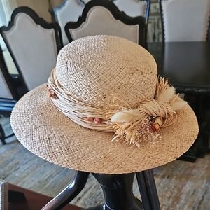Capelli of New York Miami Straw Hat - Tight Weave Coastal Chic - NWT